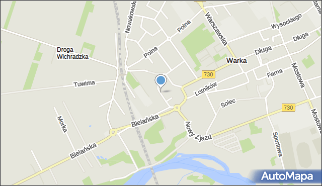 Warka, Krawczyka Wiktora, mapa Warka