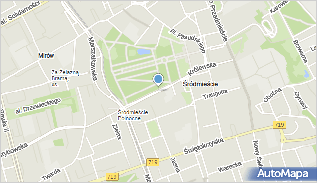 Warszawa, Królewska, mapa Warszawy