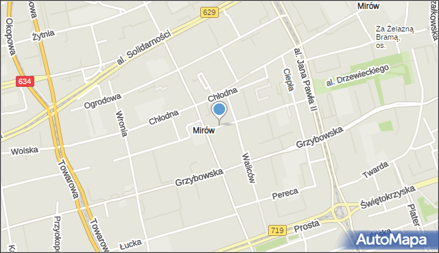 Warszawa, Krochmalna, mapa Warszawy