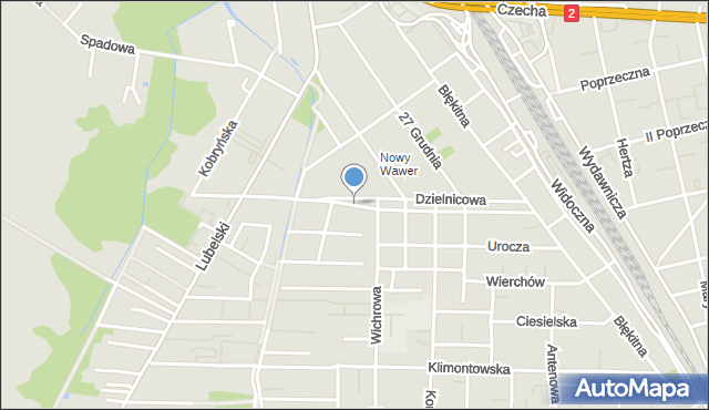 Warszawa, Krupki Stanisława, mapa Warszawy