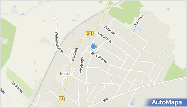 Więcbork, Króla Kazimierza Wielkiego, mapa Więcbork