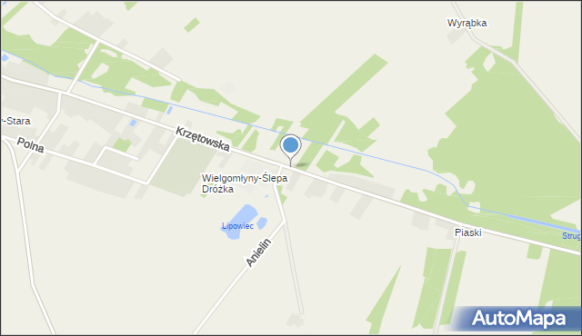 Wielgomłyny, Krzętowska, mapa Wielgomłyny