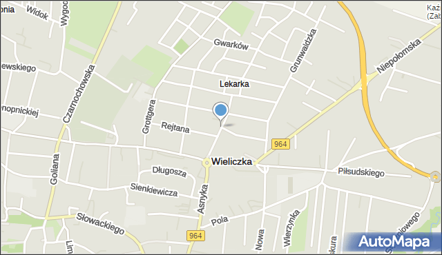 Wieliczka, Króla Kazimierza Wielkiego, mapa Wieliczka