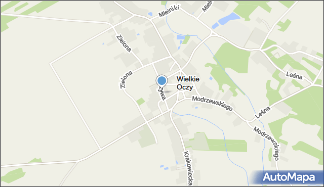 Wielkie Oczy, Krzywa, mapa Wielkie Oczy