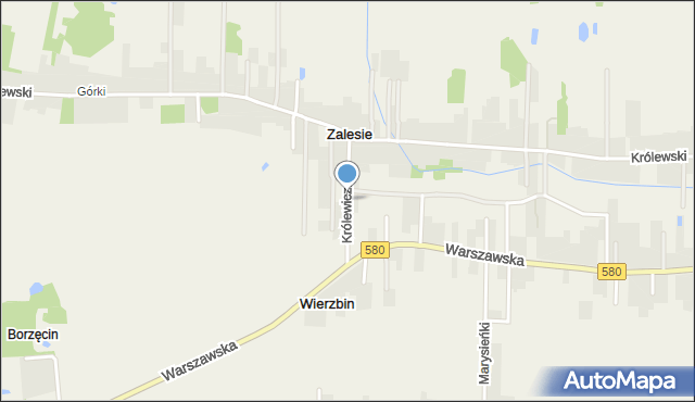 Wierzbin, Królewicza Jakuba, mapa Wierzbin