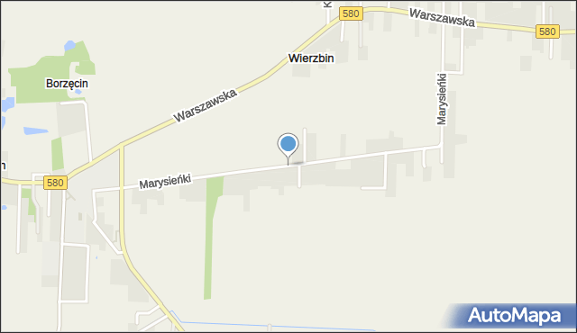 Wierzbin, Królowej Marysieńki, mapa Wierzbin