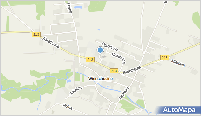 Wierzchucino, Krótka, mapa Wierzchucino