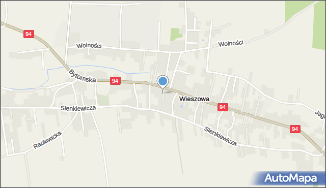 Wieszowa, Króla Bolesława Chrobrego, mapa Wieszowa