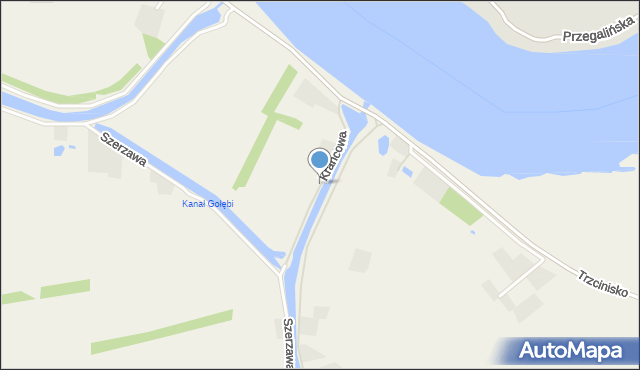 Wiślinka, Krańcowa, mapa Wiślinka