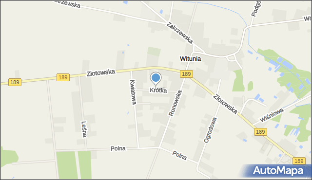 Witunia, Krótka, mapa Witunia