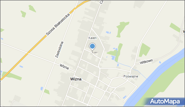 Wizna, Krótka, mapa Wizna