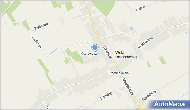 Wola Baranowska, Krakowska, mapa Wola Baranowska