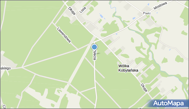 Wólka Kobylańska, Krecia, mapa Wólka Kobylańska