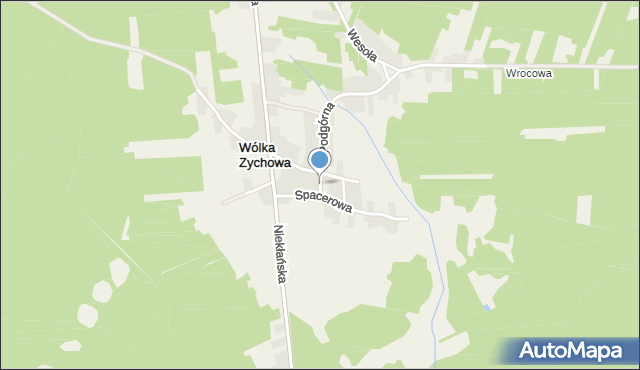 Wólka Zychowa, Krótka, mapa Wólka Zychowa