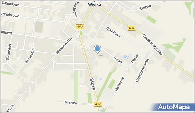 Wręczyca Wielka, Krótka, mapa Wręczyca Wielka