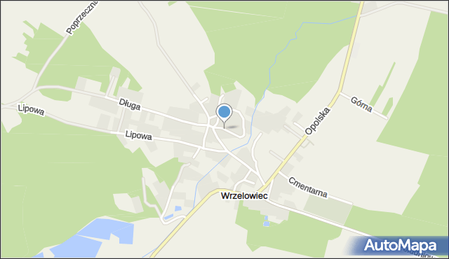 Wrzelowiec, Krzywa, mapa Wrzelowiec