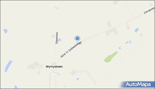 Wymysłowo gmina Łubianka, Króla Jana III Sobieskiego, mapa Wymysłowo gmina Łubianka