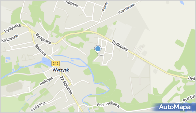 Wyrzysk, Krajeńska, mapa Wyrzysk