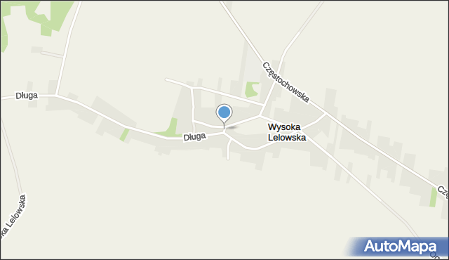 Wysoka Lelowska, Krótka, mapa Wysoka Lelowska