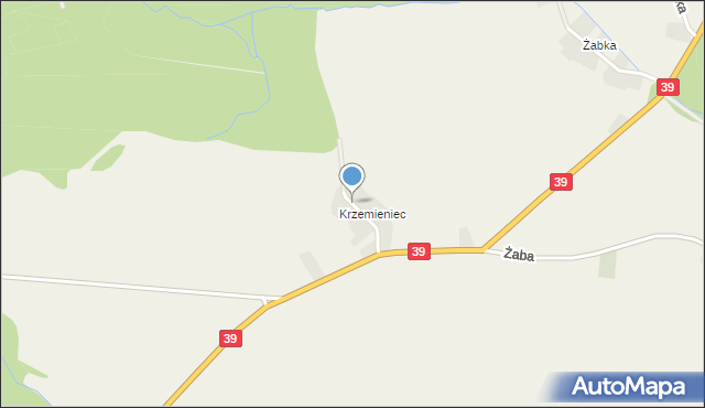 Żaba, Krzemieniec, mapa Żaba