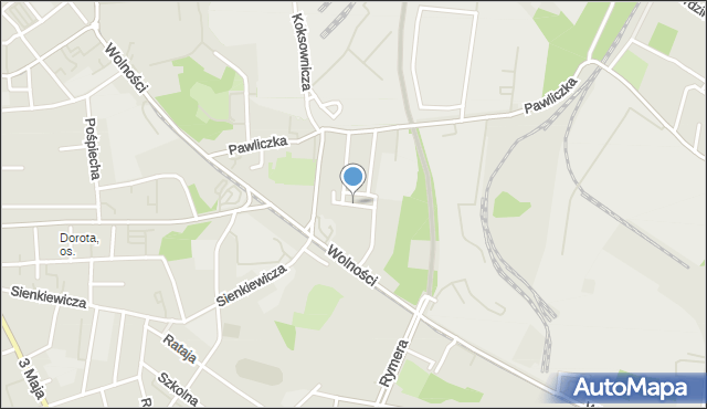 Zabrze, Krawczyka Klemensa, mapa Zabrza