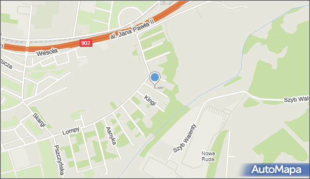 Zabrze, Kraszewskiego Józefa Ignacego, mapa Zabrza