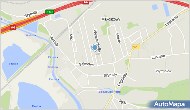 Zabrze, Królowej Jadwigi, mapa Zabrza