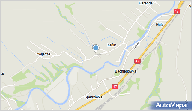 Zakopane, Króle, mapa Zakopanego