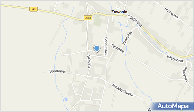 Zawonia powiat trzebnicki, Krótka, mapa Zawonia powiat trzebnicki
