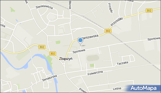 Zbąszyń, Krakowska, mapa Zbąszyń