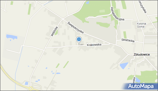 Zbludowice, Krakowska, mapa Zbludowice