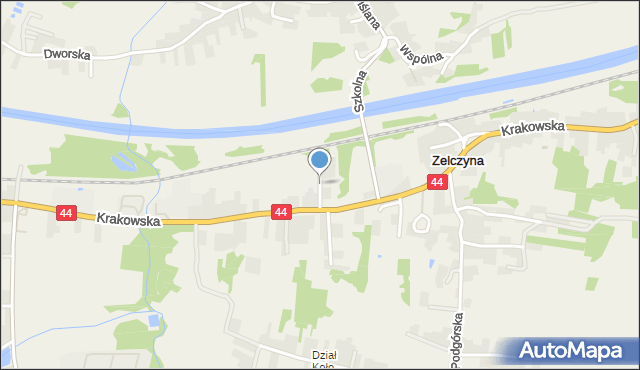 Zelczyna, Krótka, mapa Zelczyna