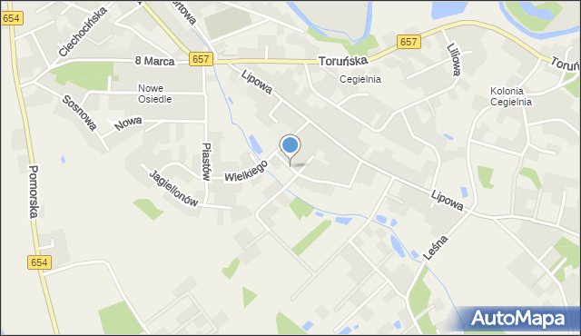 Złotoria gmina Lubicz, Królowej Jadwigi, mapa Złotoria gmina Lubicz