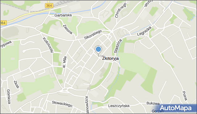 Złotoryja, Krasickiego Ignacego, bp., mapa Złotoryja