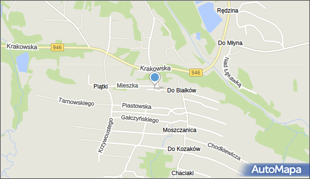 Żywiec, Króla Bolesława Chrobrego, mapa Żywiec