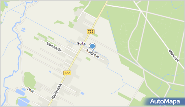 Bogatki, Książęca, mapa Bogatki