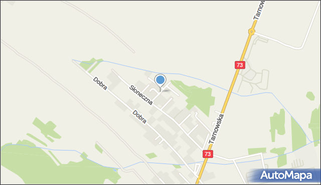 Brzozówka gmina Lisia Góra, Księżycowa, mapa Brzozówka gmina Lisia Góra