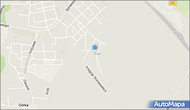 Głogów, Książąt Ścinawskich, mapa Głogów