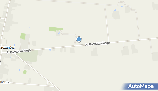 Goszczanów, Księcia Adama Poniatowskiego, mapa Goszczanów