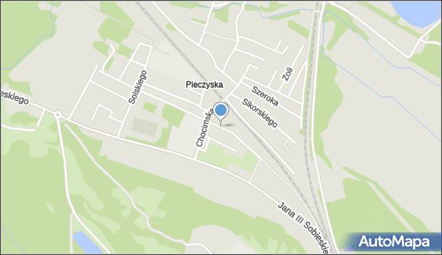 Jaworzno, Księcia Józefa Poniatowskiego, mapa Jaworzno