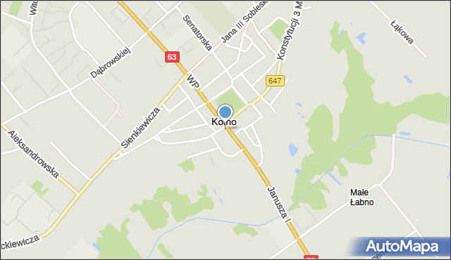 Kolno, Księcia Janusza I, mapa Kolno