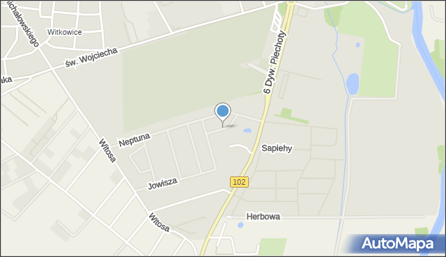 Kołobrzeg, Księżyca, mapa Kołobrzegu