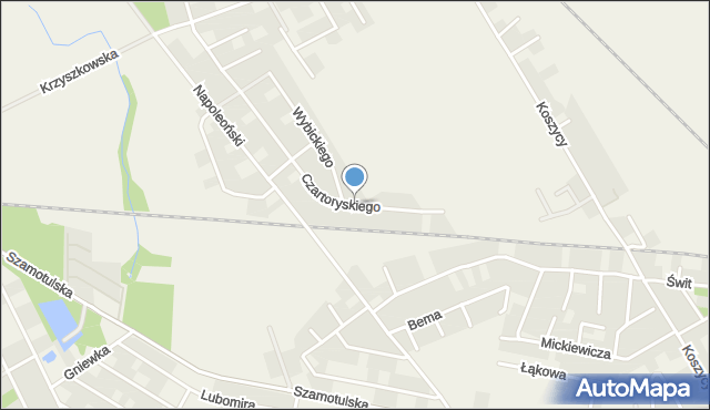 Krzyszkowo, Księcia Czartoryskiego Adama, mapa Krzyszkowo