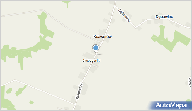 Ksawerów gmina Działoszyce, Ksawerów, mapa Ksawerów gmina Działoszyce