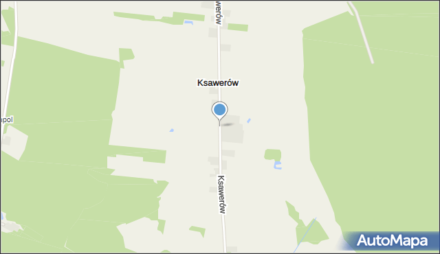 Ksawerów gmina Żmudź, Ksawerów, mapa Ksawerów gmina Żmudź