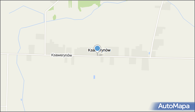 Ksawerynów gmina Wola Mysłowska, Ksawerynów, mapa Ksawerynów gmina Wola Mysłowska