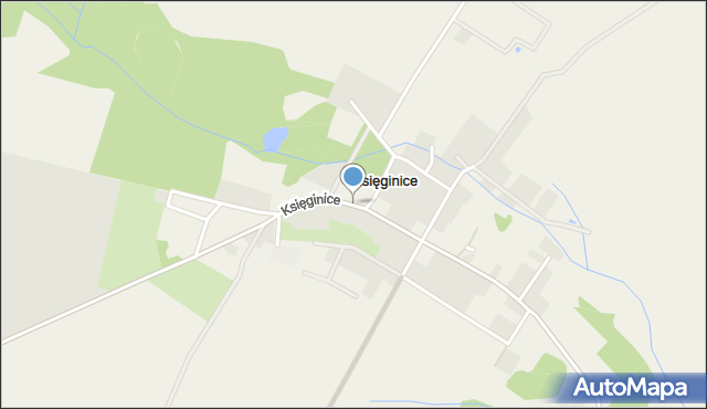 Księginice gmina Lubin, Księginice, mapa Księginice gmina Lubin