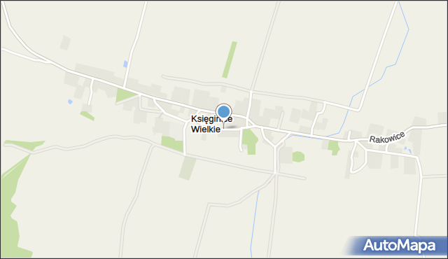 Księginice Wielkie, Księginice Wielkie, mapa Księginice Wielkie