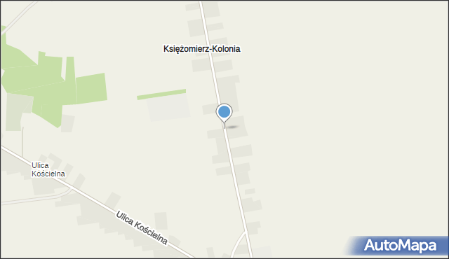 Księżomierz-Kolonia, Księżomierz-Kolonia, mapa Księżomierz-Kolonia