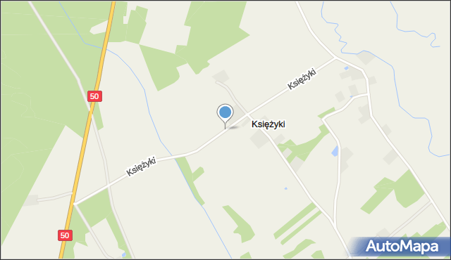 Księżyki, Księżyki, mapa Księżyki